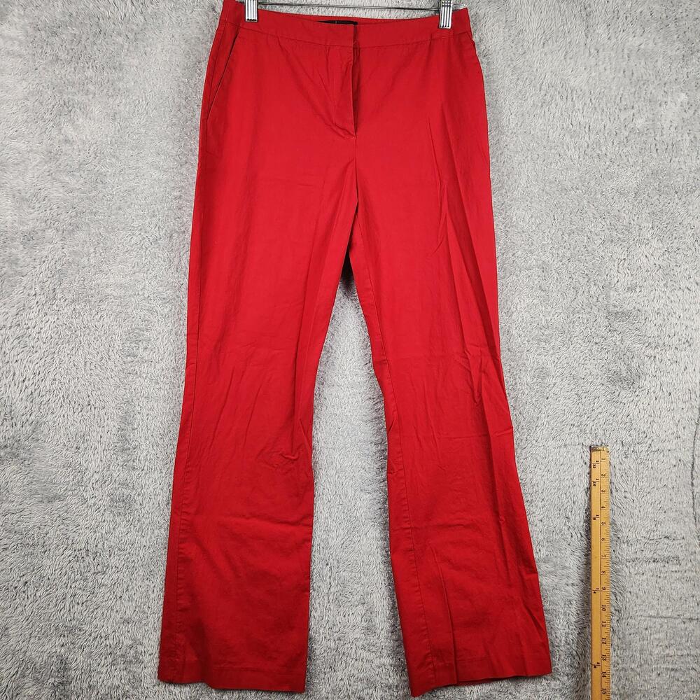 Vintage Moda International Pants Womens 8 Tall Red Stretch Chino Straight Leg